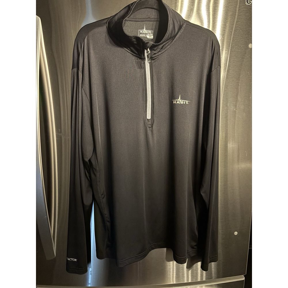 Habit Solar-Factor 1/4 Zip Men's Shirt Size 2XL Long Sleeves‎ UV protection